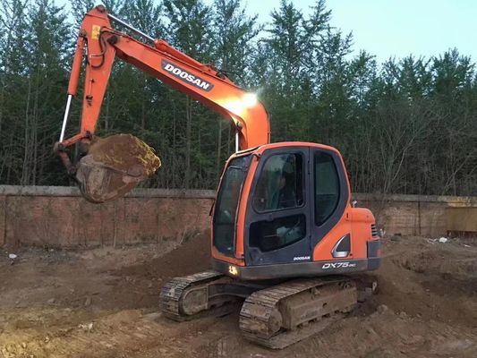 Used DX75 Hydraulic Crawler Excavator, Unpainted Second Hand Doosan Excavator