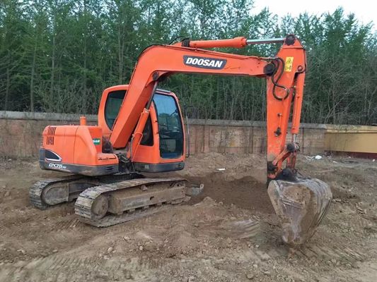 Used DX75 Hydraulic Crawler Excavator, Unpainted Second Hand Doosan Excavator