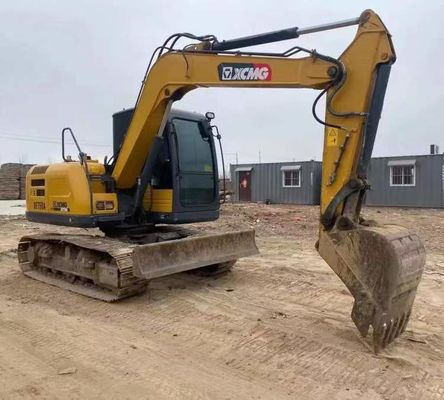 The used road construction machinery XCMG75 excavator is in good condition